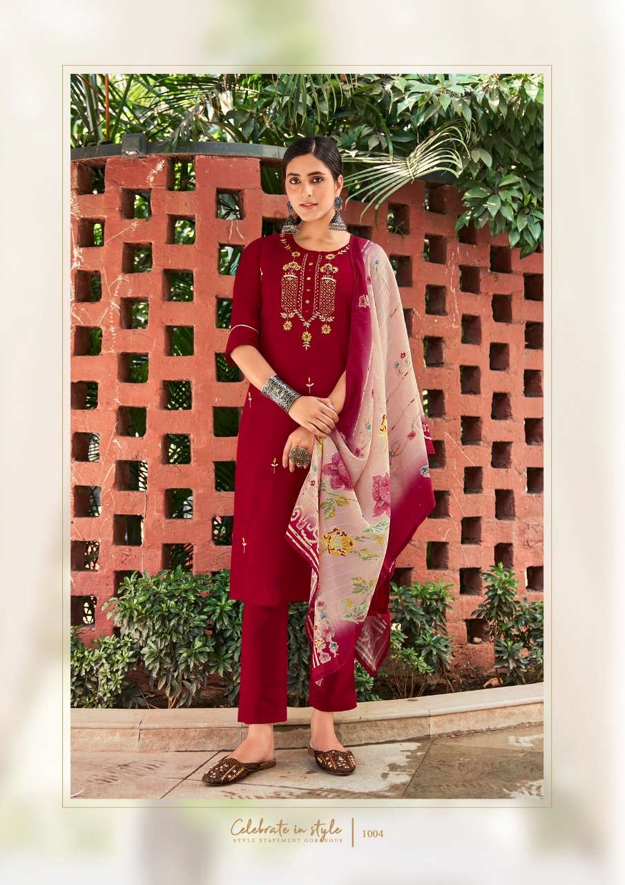 PARRA STUDIO NIHARIKA KURTI PANT DUPATTA LATEST CATALOGUE (7)